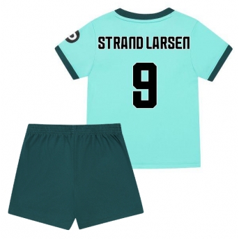 Wolves Jorgen Strand Larsen #9 Maglia Gara Trasferta Repliche 2025-26 Bambino Maniche Corte